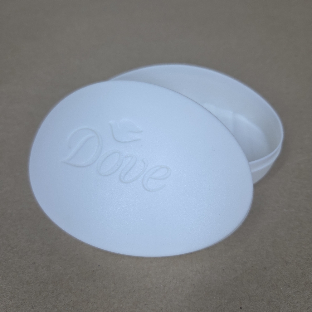 Dove Bar Soap Storage Case Holder Travel Oval White